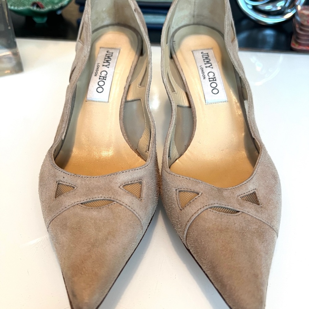 Jimmy Choo beige heels